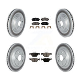Front Rear Coated Disc Brake Rotors And Ceramic Pads Kit For Subaru Forester