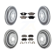 Load image into Gallery viewer, Front Rear Coated Disc Brake Rotors And Ceramic Pads Kit For Volvo XC60