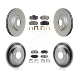 Front Rear Coated Disc Brake Rotors And Ceramic Pads Kit For Kia Soul EV