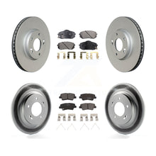 Charger l&#39;image dans la galerie, Front Rear Coated Disc Brake Rotors And Ceramic Pads Kit For Kia Soul EV