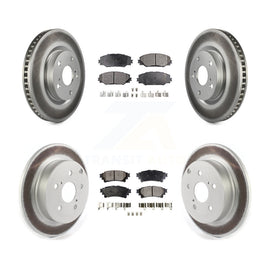 [Front+Rear] 2016-2020 Toyota Mirai Premium Coated Rotors & Ceramic Pads Brake Kit For Max Braking