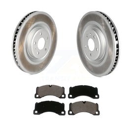 [Front] 2015-2017 Porsche Macan S Premium Coated Rotors & Ceramic Pads Brake Kit For Max Braking