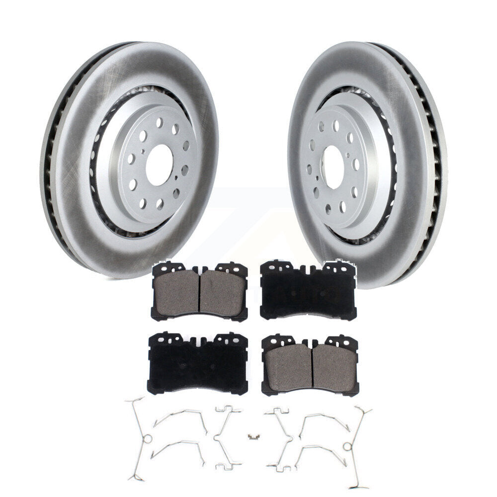 Front Coat Disc Brake Rotors Ceramic Pad Kit For Lexus LS460 LS500 LS600h LS500h