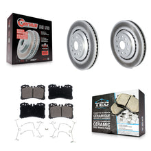 Charger l'image dans la galerie, Front Coat Disc Brake Rotors Ceramic Pad Kit For Lexus LS460 LS500 LS600h LS500h