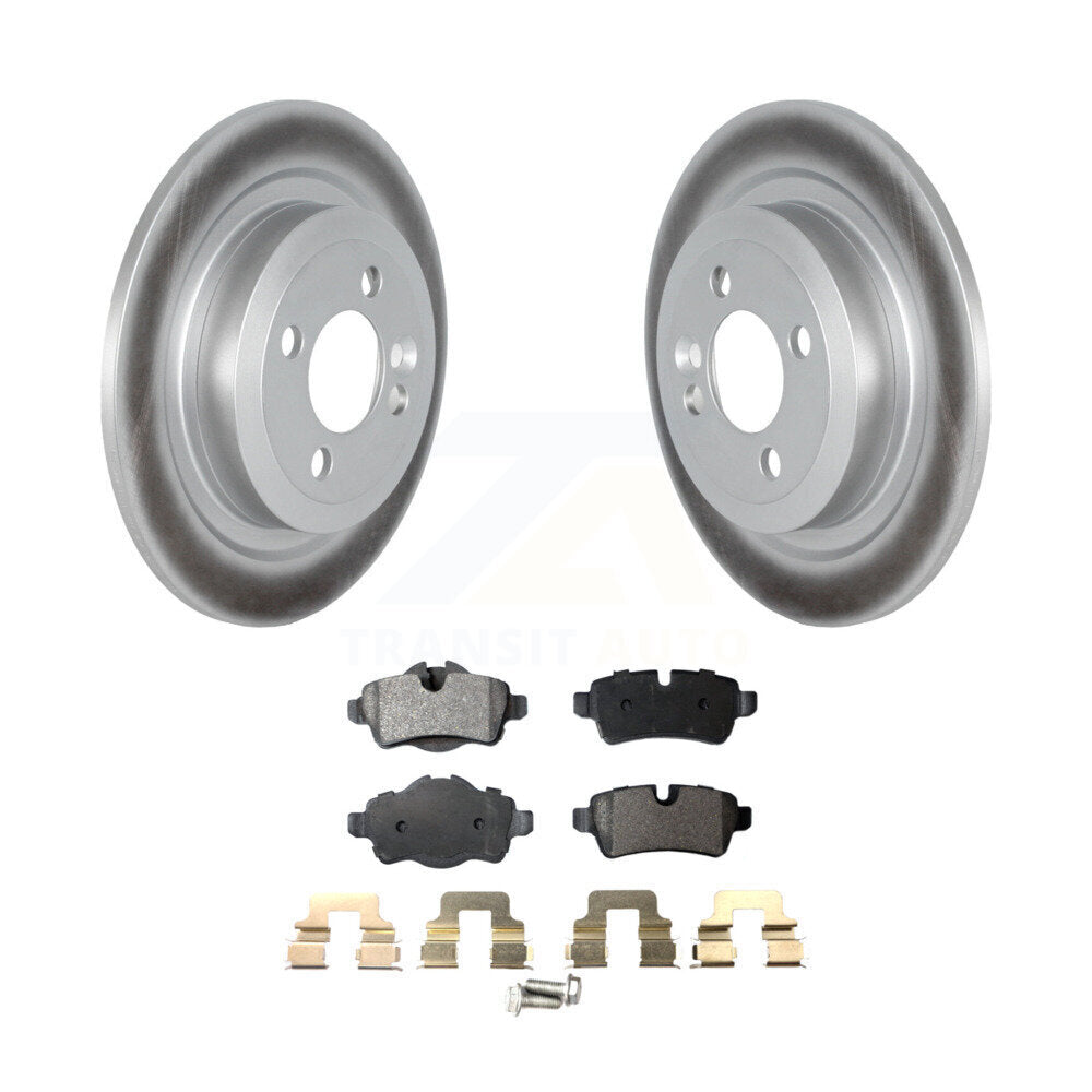 Rear Coated Disc Brake Rotors And Ceramic Pads Kit For Mini Cooper