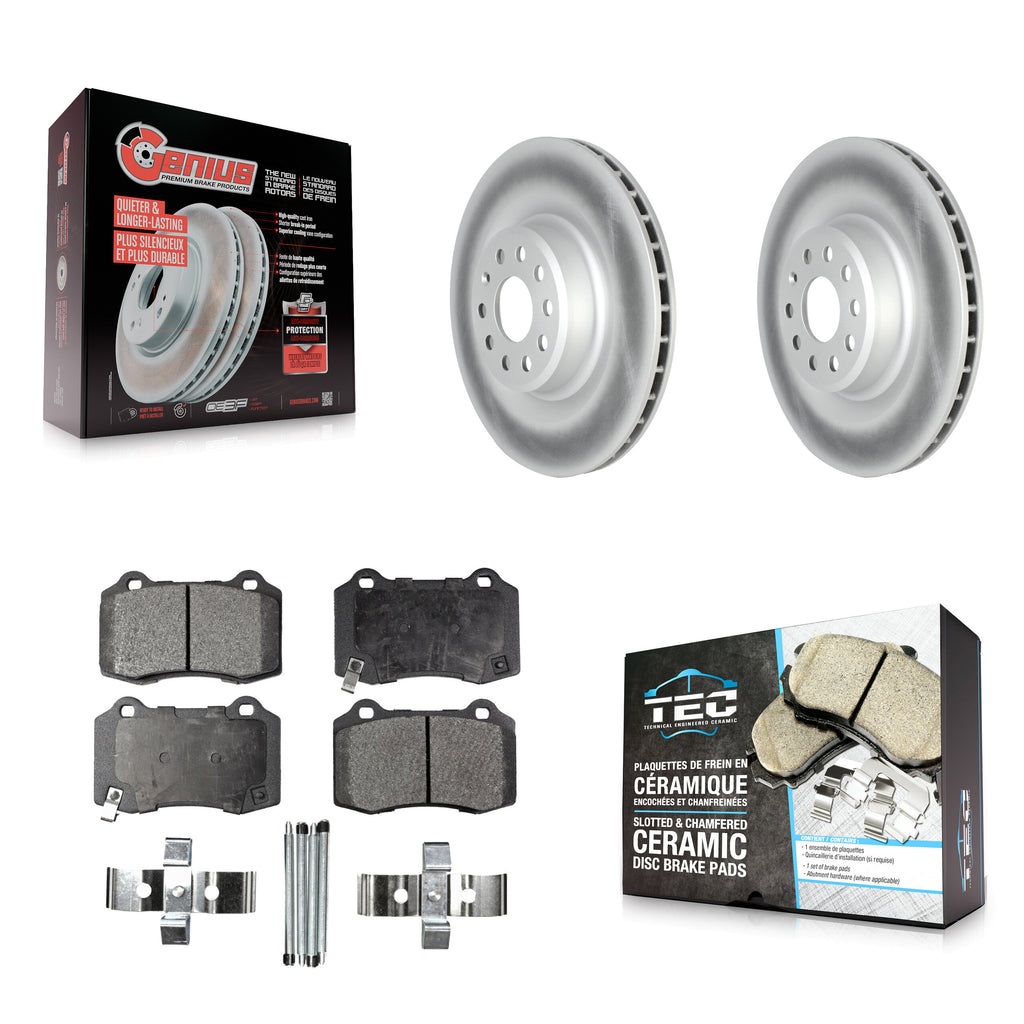 Rear Coated Disc Brake Rotors And Ceramic Pads Kit For Tesla X S