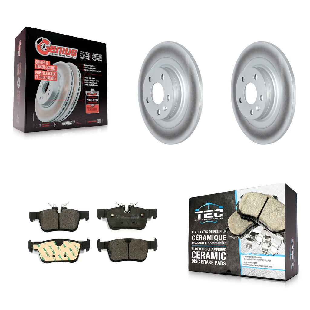 Rear Coated Brake Rotor Ceramic Pad Kit For Volvo XC60 With 302mm Diameter