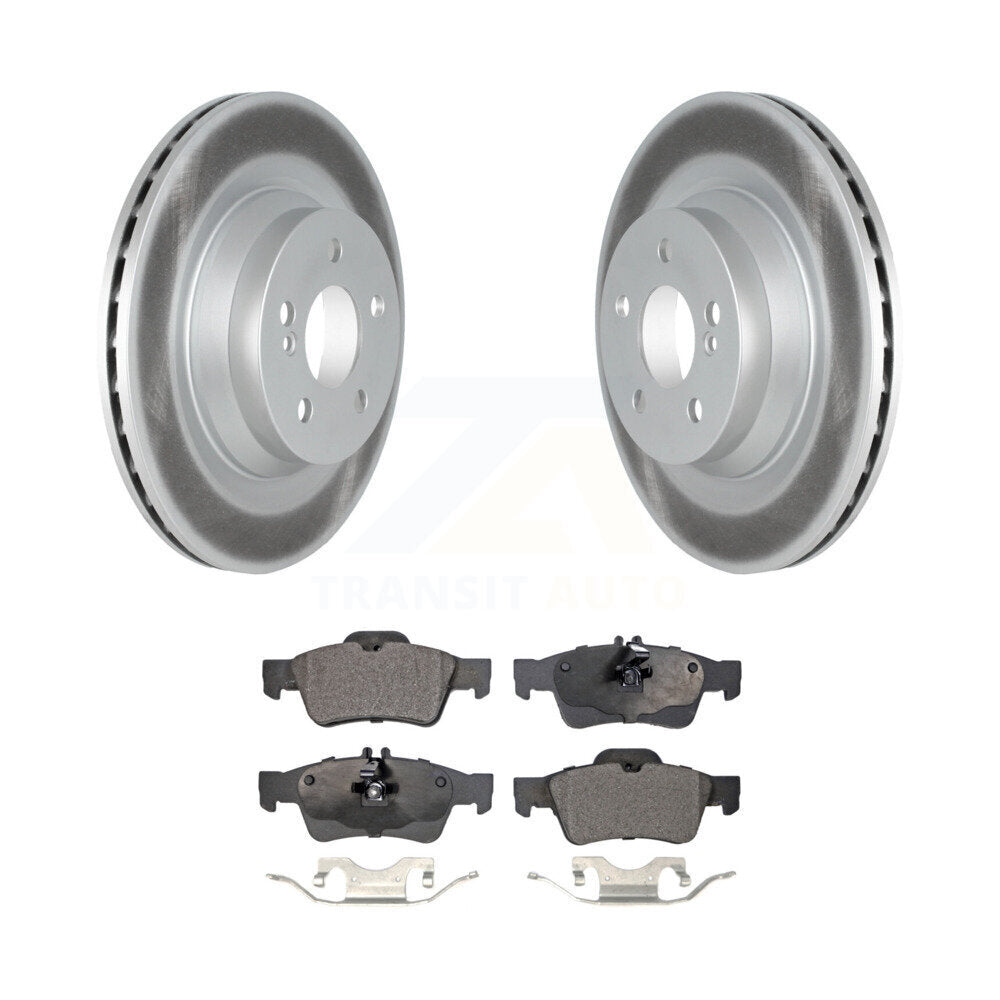 Rear Coated Disc Brake Rotors And Ceramic Pads Kit For Mercedes-Benz CLS550 E550