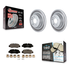 Rear Coated Disc Brake Rotors And Ceramic Pads Kit For Mercedes-Benz Metris