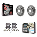 [Rear] 2009 Audi A4 Quattro Convertible Premium Coated Rotors & Ceramic Pads Brake Kit For Max Braking