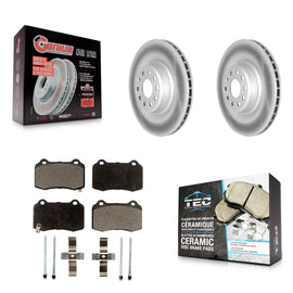 [Rear] 2016 Tesla S From 04 Premium Coated Rotors & Ceramic Pads Brake Kit For Max Braking