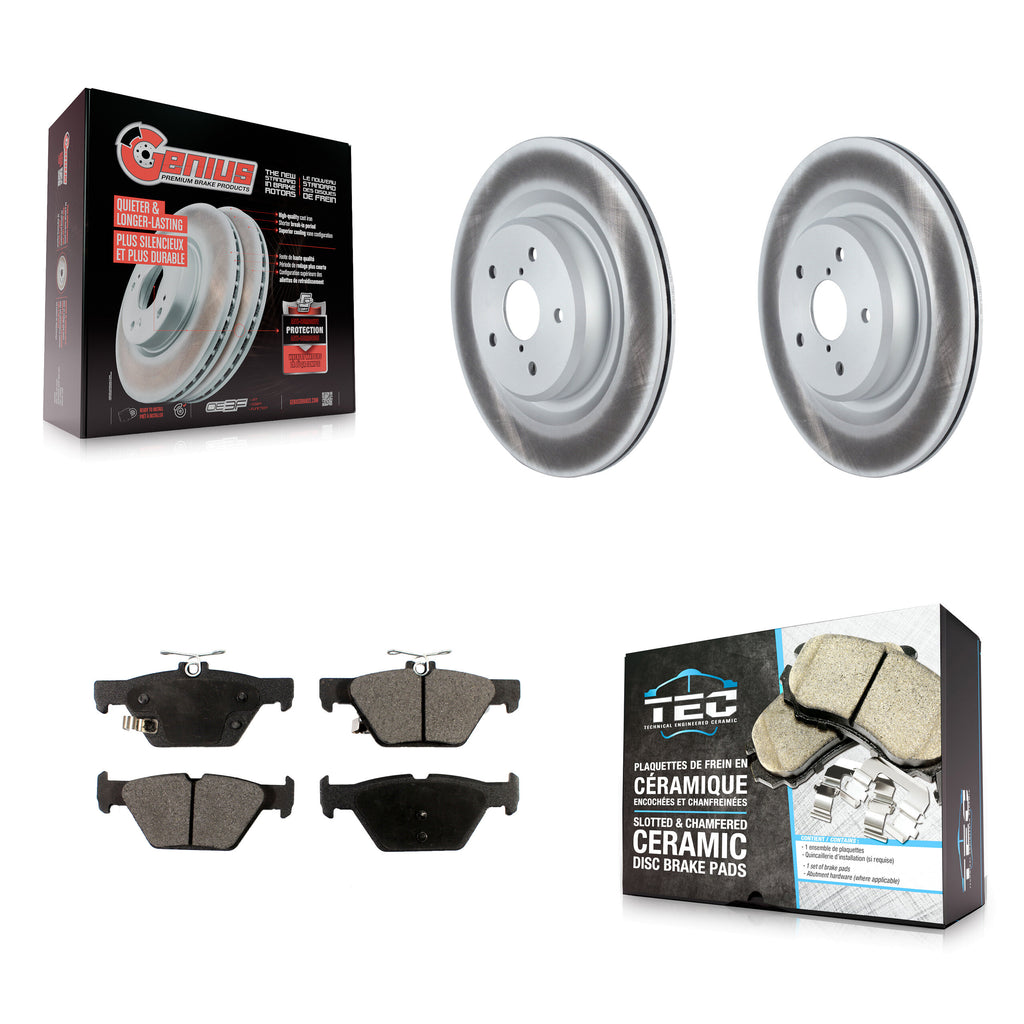 [Rear] 2019-2022 Subaru Ascent Premium Coated Rotors & Ceramic Pads Brake Kit For Max Braking