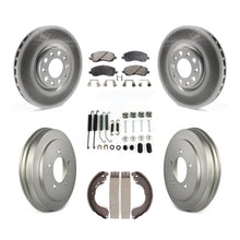 Charger l&#39;image dans la galerie, Front Rear Coated Disc Brake Rotor Ceramic Pad &amp; Drum Kit (7Pc) For Jeep Compass