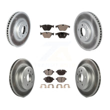 Load image into Gallery viewer, Front Rear Coated Disc Brake Rotors And Ceramic Pads Kit (6Pc) For BMW 535i