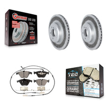 Load image into Gallery viewer, Front Coated Brake Rotor Ceramic Pad Kit For BMW 335i With Blue Painted Calipers