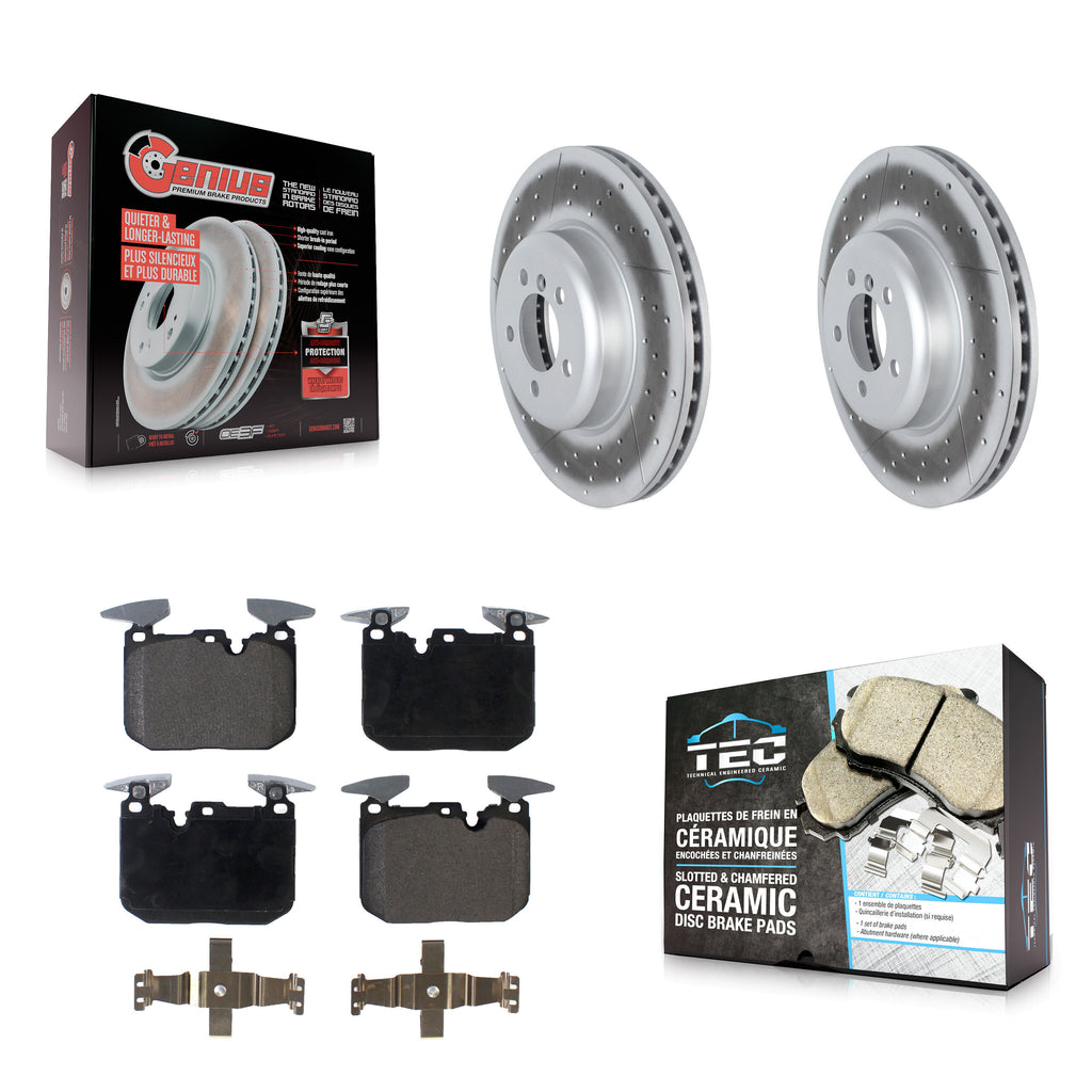 Front Coat Brake Rotor Ceramic Pad Kit For BMW 335i xDrive 435i 330i 340i 230i 3