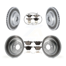 Front Rear Coat Brake Rotors Ceramic Pad Kit For 2012 BMW 335i Convertible/Coupe
