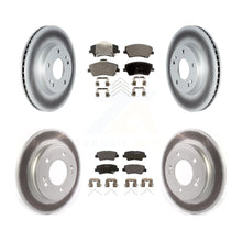 Load image into Gallery viewer, Front Rear Coated Disc Brake Rotors &amp; Ceramic Pad Kit For Kia Niro Hyundai Ioniq