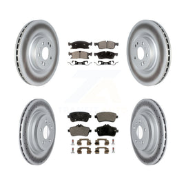 Front Rear Coated Disc Brake Rotors And Ceramic Pad Kit For Mercedes-Benz GLE400
