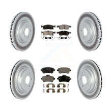 Charger l'image dans la galerie, Front Rear Coated Disc Brake Rotors And Ceramic Pad Kit For Mercedes-Benz GLE400