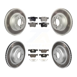 Front Rear Coated Disc Brake Rotors And Ceramic Pads Kit For BMW 328i GT xDrive