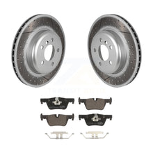 Charger l&#39;image dans la galerie, Rear Coated Disc Brake Rotors And Ceramic Pads Kit For BMW 330i GT xDrive 328i