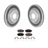 Front Coated Disc Brake Rotors And Ceramic Pads Kit For Mazda 3