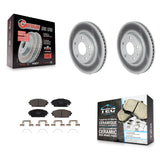 Front Coated Disc Brake Rotors And Ceramic Pads Kit For Mazda 3