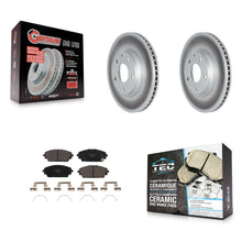 Charger l'image dans la galerie, Front Coated Disc Brake Rotors And Ceramic Pads Kit For Mazda 3