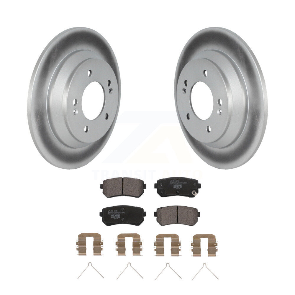 Rear Coated Disc Brake Rotors And Ceramic Pads Kit For Hyundai Kona