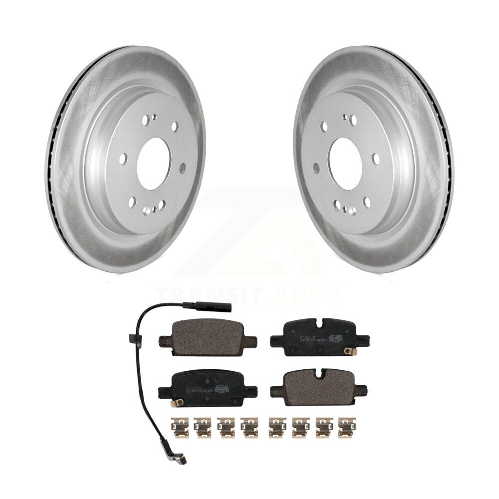 Rear Coat Brake Rotor Ceramic Pad Kit For Chevrolet Silverado 1500 GMC Sierra XL