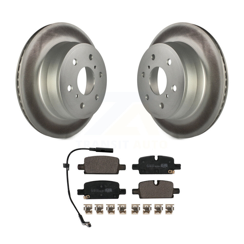 Rear Coated Disc Brake Rotors And Ceramic Pads Kit For GMC Sierra 1500