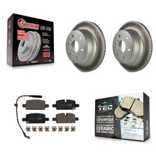 Charger l'image dans la galerie, Rear Coated Disc Brake Rotors And Ceramic Pads Kit For GMC Sierra 1500