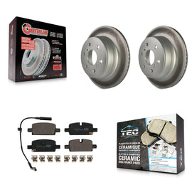 Rear Coated Disc Brake Rotors And Ceramic Pads Kit For GMC Sierra 1500