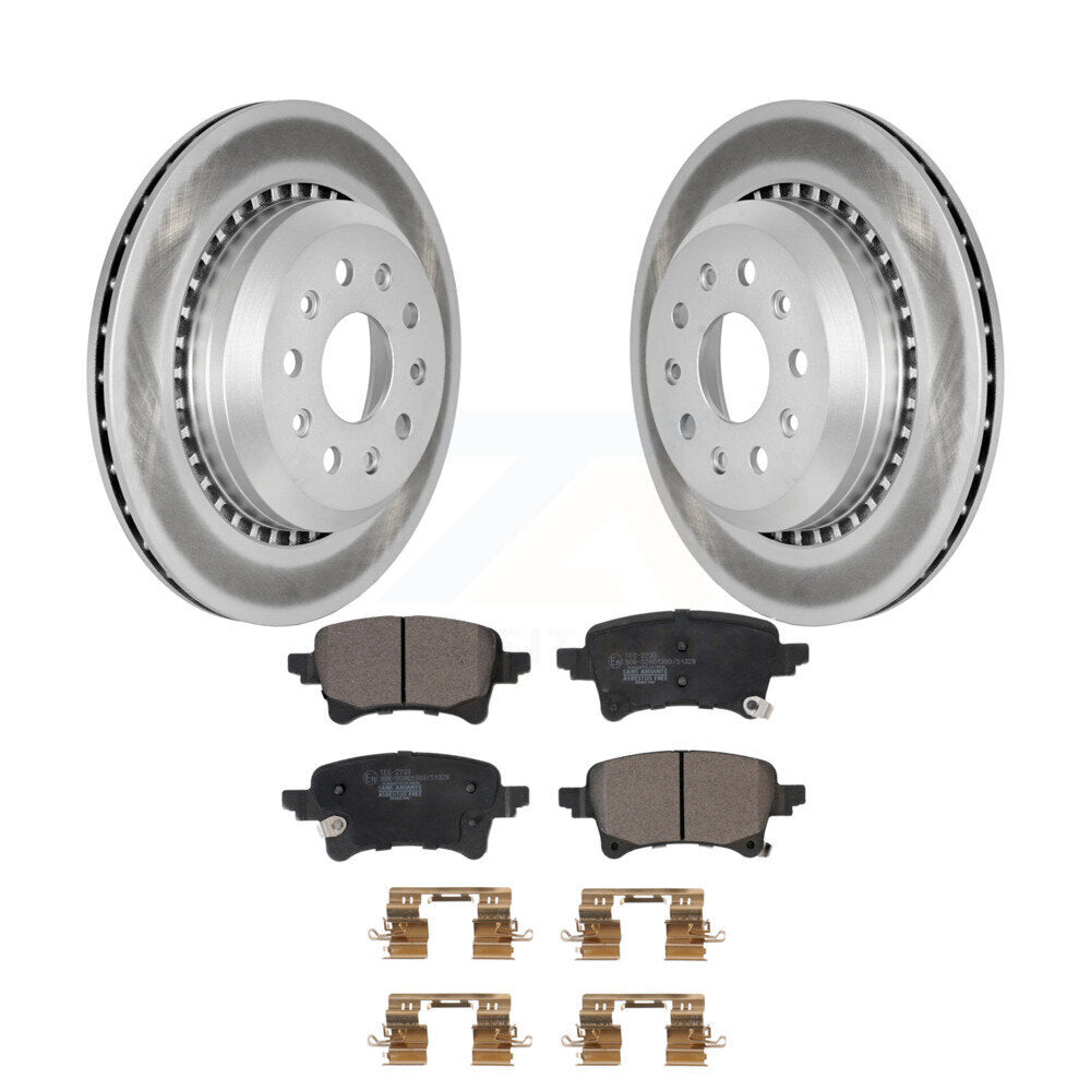 Rear Coated Disc Brake Rotors And Ceramic Pads Kit For Jeep Gladiator Wrangler