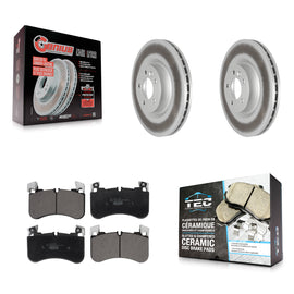 Front Coat Disc Brake Rotor Ceramic Pad Kit For Land Rover Range Sport Discovery