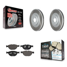 Charger l'image dans la galerie, Front Coated Brake Rotor &amp; Ceramic Pad Kit For Jaguar XF XJ XKR XJR XFR-S XJR575
