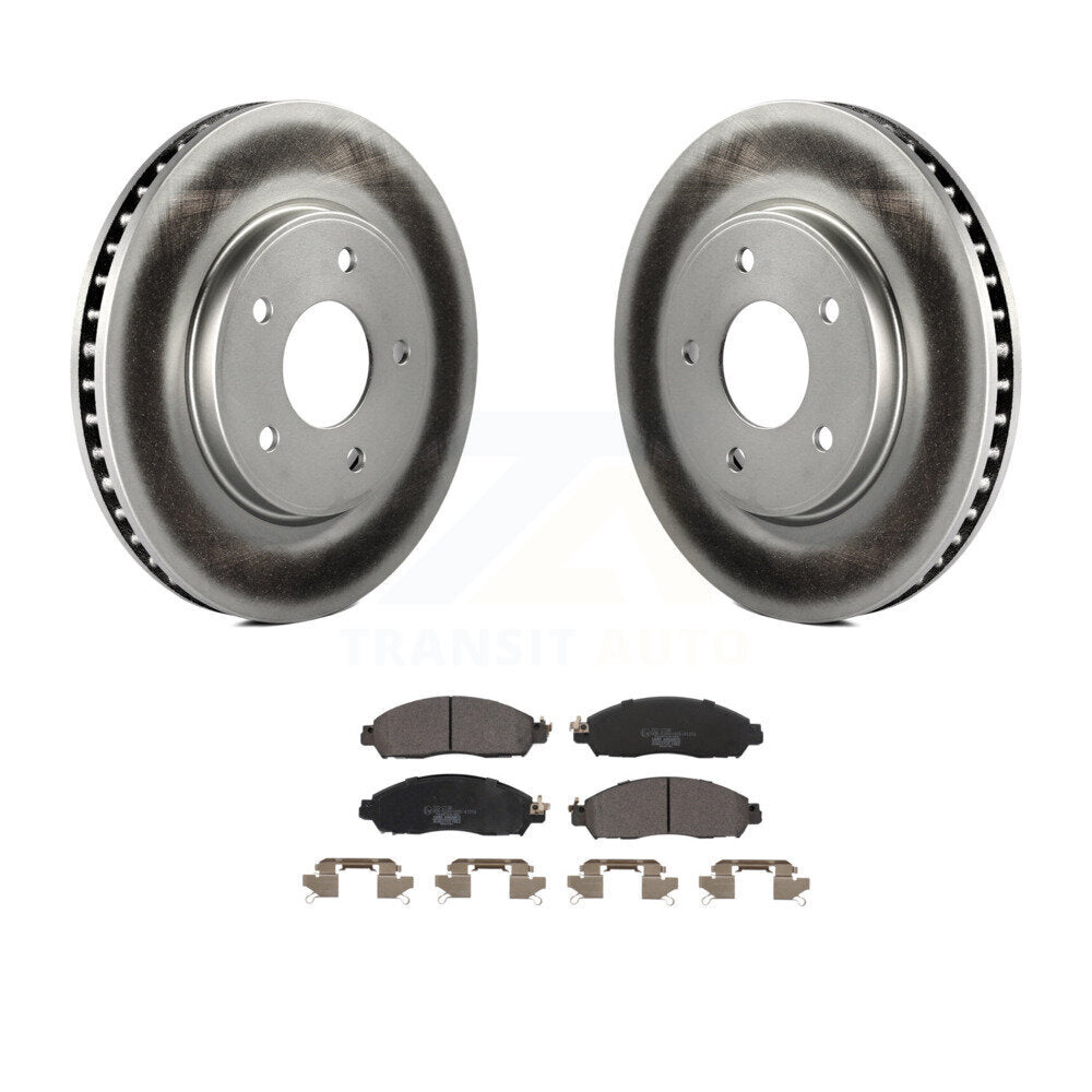 Front Coated Disc Brake Rotors And Ceramic Pads Kit For Nissan LEAF NV200