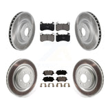 Front Rear Coated Disc Brake Rotors And Ceramic Pads Kit For Land Rover Range