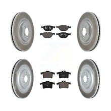 Load image into Gallery viewer, Front Rear Coated Disc Brake Rotors And Ceramic Pads Kit For Jaguar XF