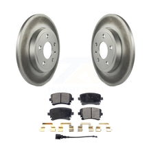 Charger l&#39;image dans la galerie, Rear Coated Disc Brake Rotors And Ceramic Pads Kit For Audi A4 Quattro