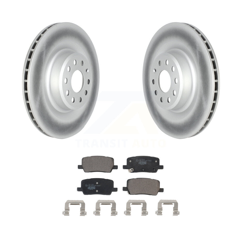 Rear Coated Disc Brake Rotors And Ceramic Pads Kit For Tesla S X