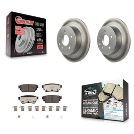 [Rear] 2019-2020 Nissan Altima AWD Premium Coated Rotors & Ceramic Pads Brake Kit For Max Braking