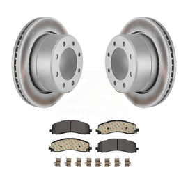 [Rear] 2019-2022 Ram 2500 3500 Premium Coated Rotors & Ceramic Pads Brake Kit For Max Braking