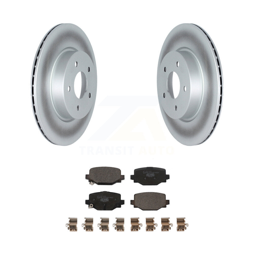 Rear Coated Disc Brake Rotors And Ceramic Pads Kit For INFINITI QX50 QX55