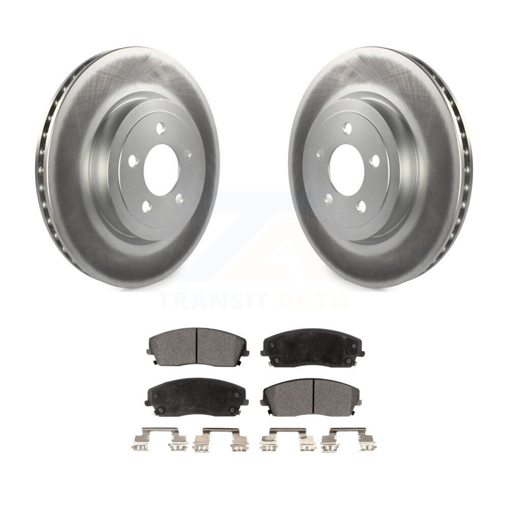 Front Coat Brake Rotor Ceramic Pad Kit For 2015-2018 Dodge Charger RWD with 3.6L