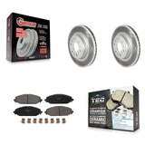 Front Coated Disc Brake Rotors And Ceramic Pads Kit For Ram 1500