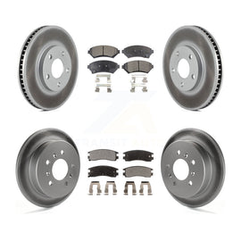 Front Rear Coated Brake Rotor & Ceramic Pad Kit For Chevrolet Impala Monte Carlo