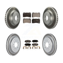 Load image into Gallery viewer, Front Rear Coated Disc Brake Rotors And Ceramic Pads Kit For Cadillac ATS