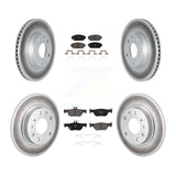 Front Rear Coated Disc Brake Rotors And Ceramic Pads Kit For Mazda 3